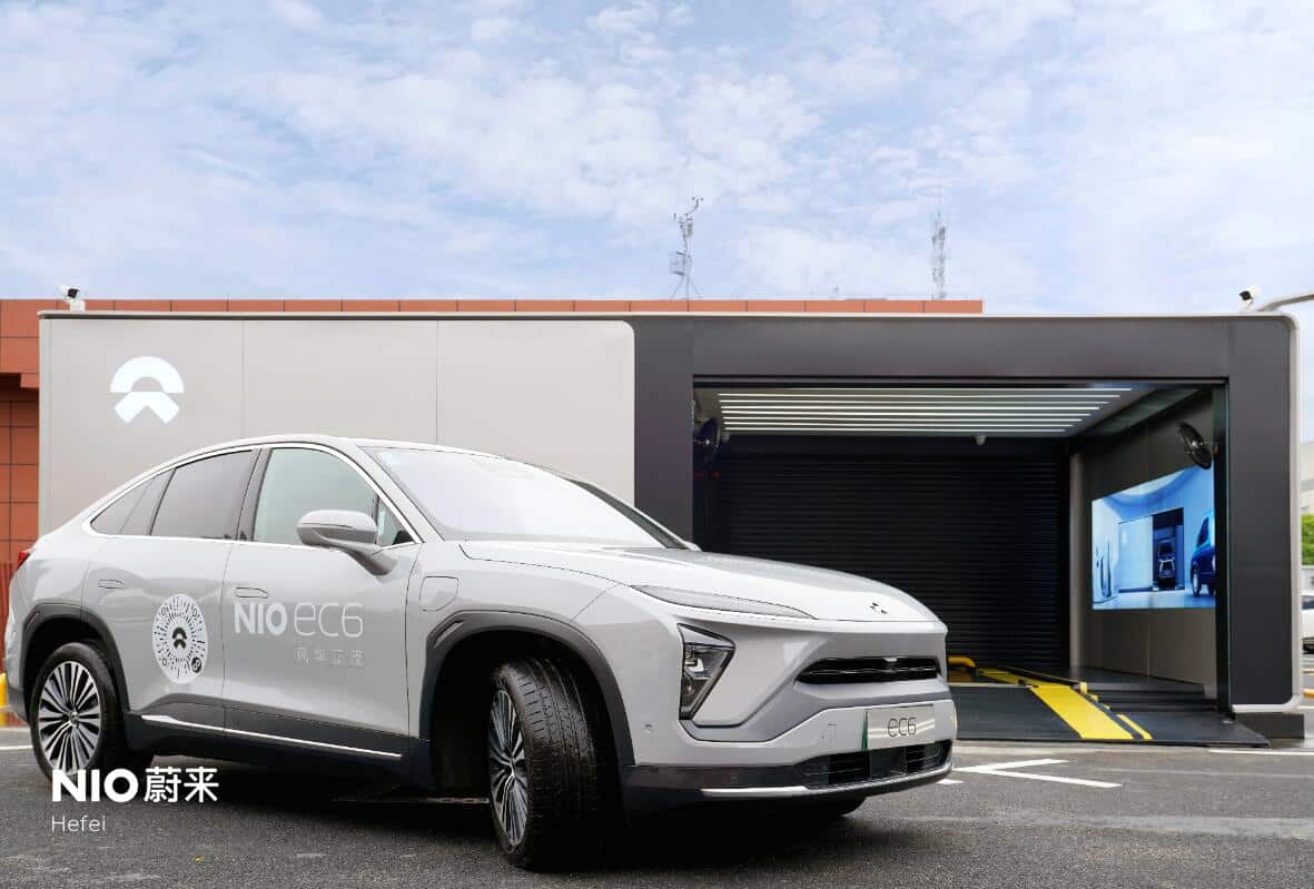 Nio's first second-gen battery swap station in Hefei, where its China headquarters is located, goes live