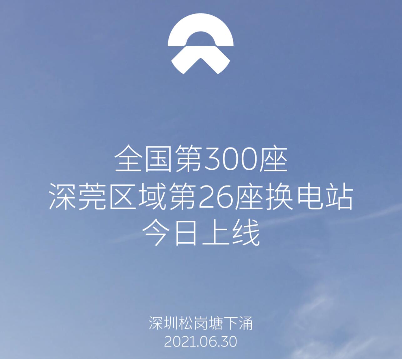 Nio reaches 300 battery swap stations in China as half of 2021 passes