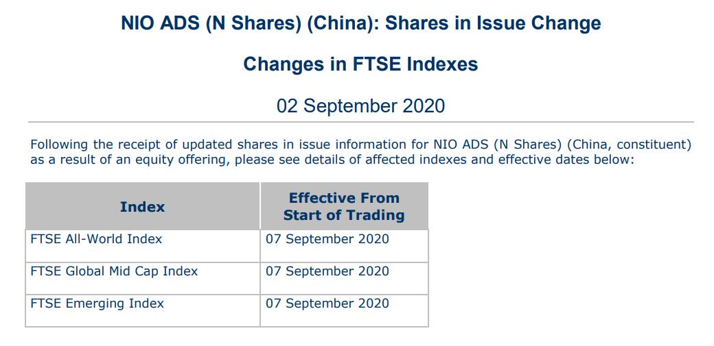 Xpeng expects to see passive inflows as its ADSs to be included in FTSE's equity indexes on July 8