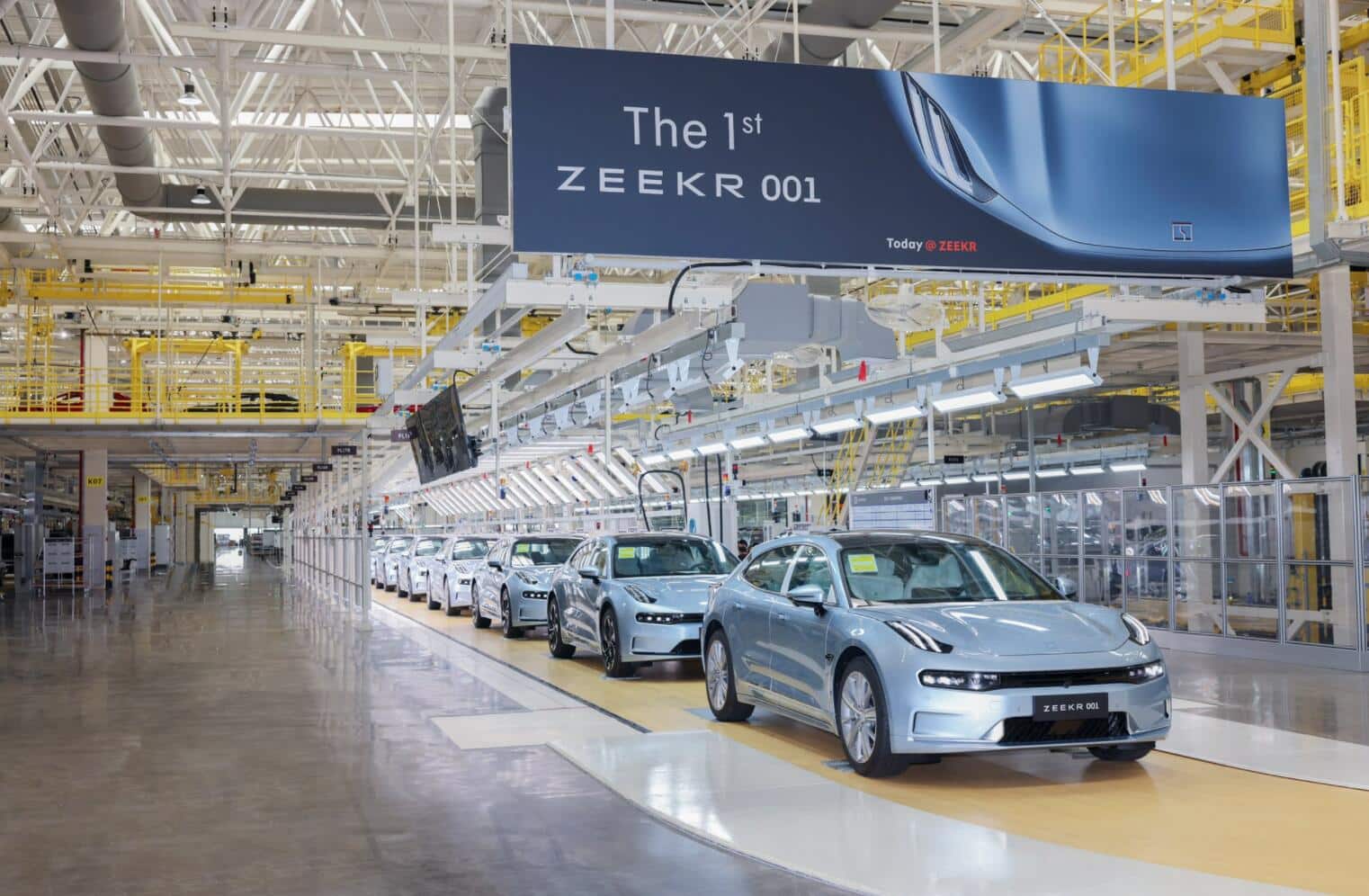 Zeekr's first production vehicles roll off line, deliveries to begin this Saturday