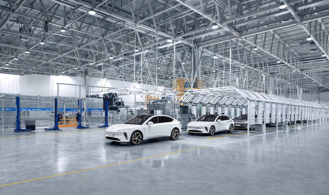 Nio sees first ET5 prototypes for production line validation roll off line