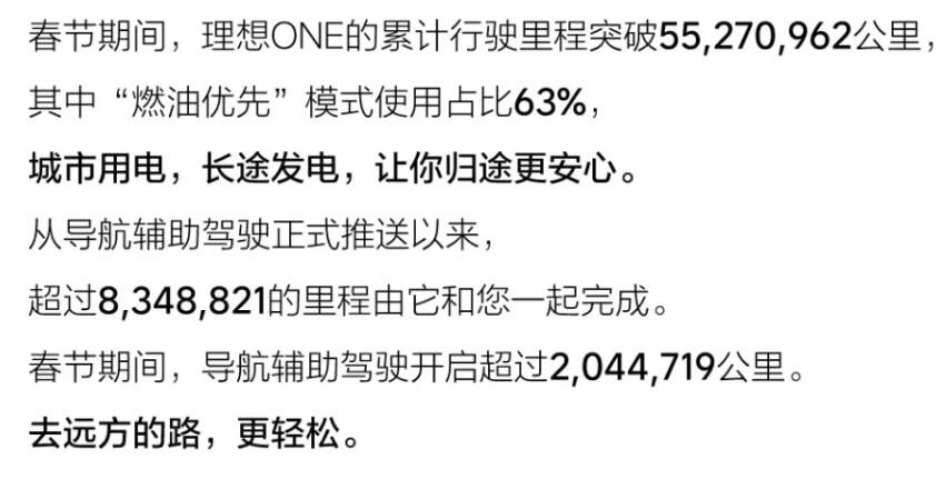 Li Auto says users drove over 2 million km with its NOA system during Chinese New Year holiday