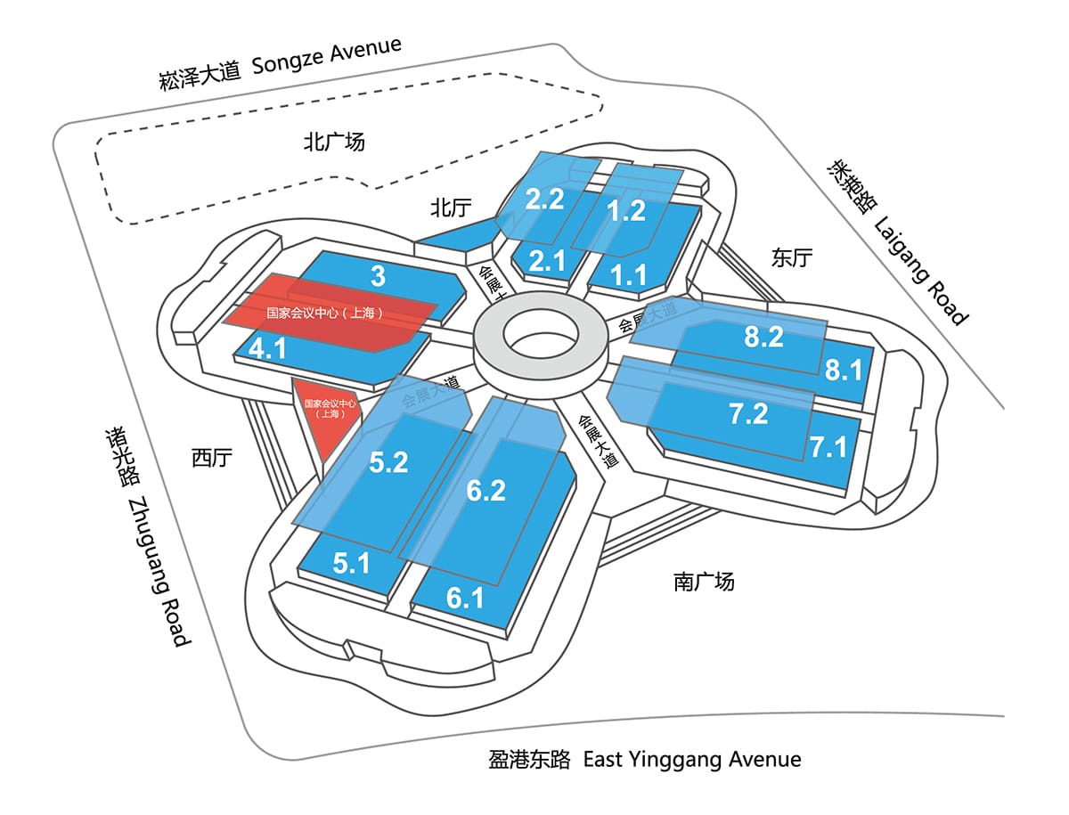 Shanghai auto show: Complete map about exhibitors' booths