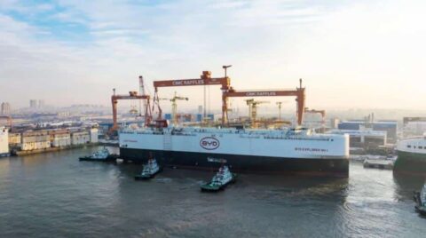 BYD's 1st car carrier goes into service