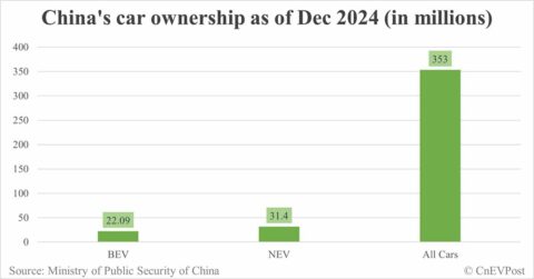 China's NEV ownership exceeds 30 million units