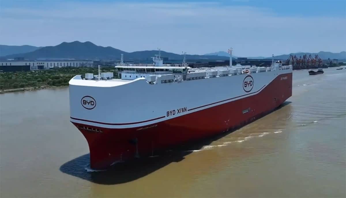 BYD's 2 new car carriers with 9,200-vehicle capacity begin sea trials
