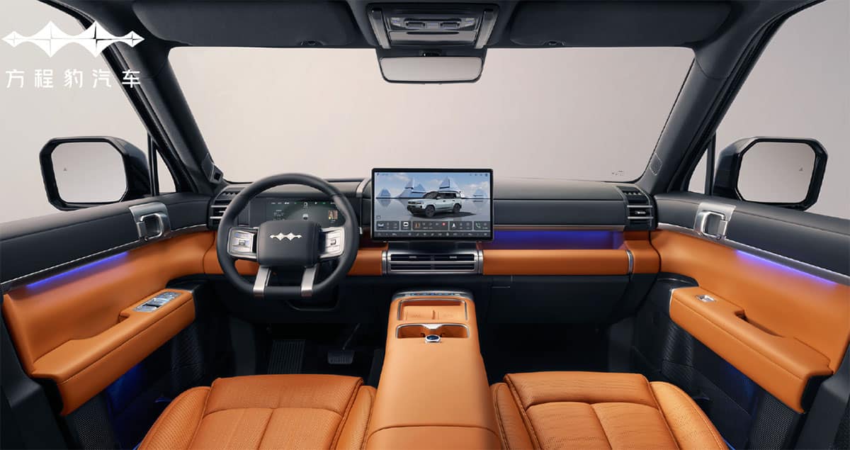 BYD Fang Cheng Bao shares interior of Tai 7 SUV as Q4 launch nears