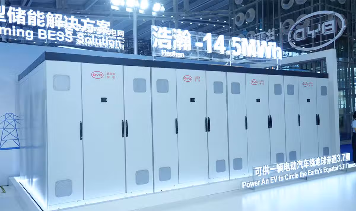BYD unveils Haohan energy storage system with world's largest capacity of 14.5 MWh