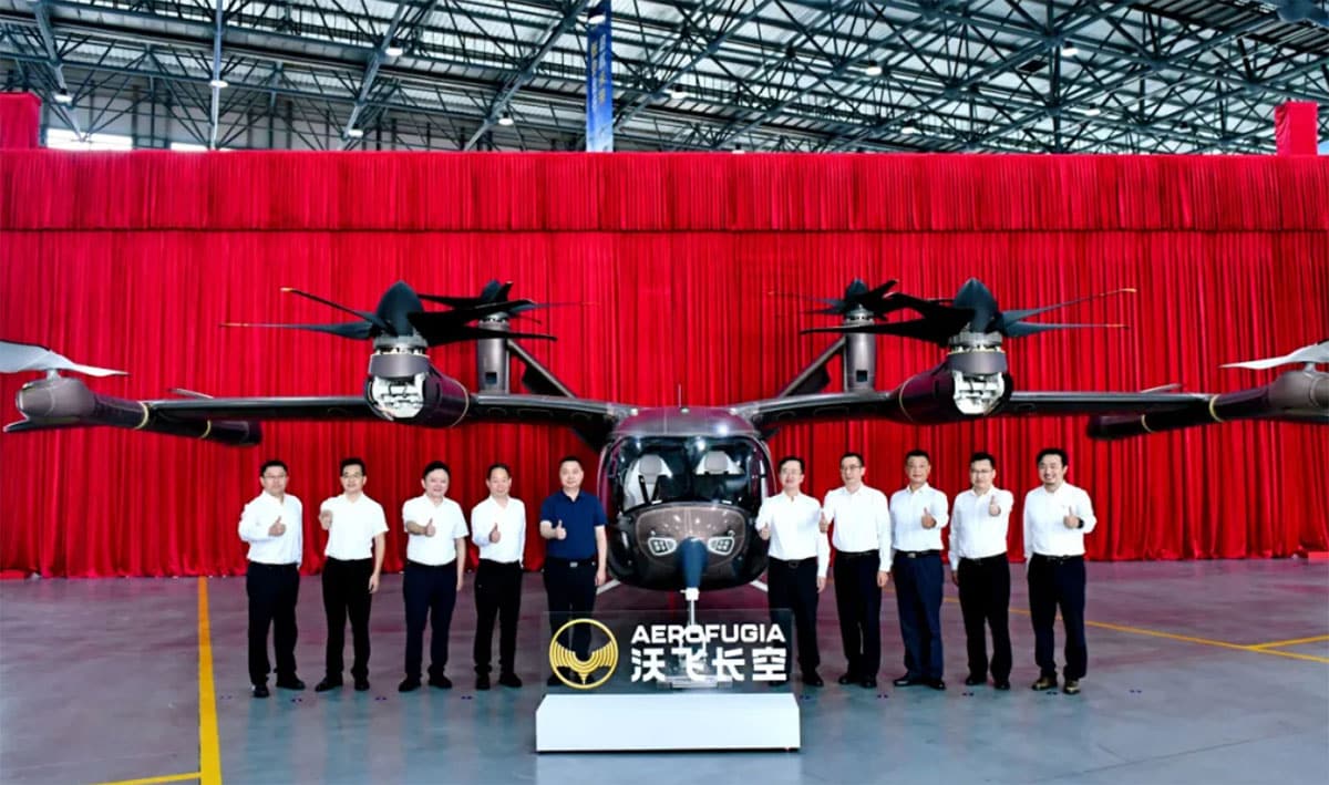 Geely unit Aerofugia sees 1st AE200-100 eVTOL roll off line