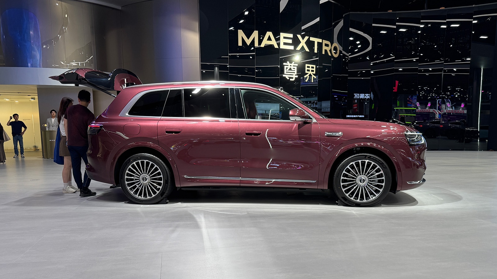 An Aito M9 displayed at the Shanghai auto show in April 2025.