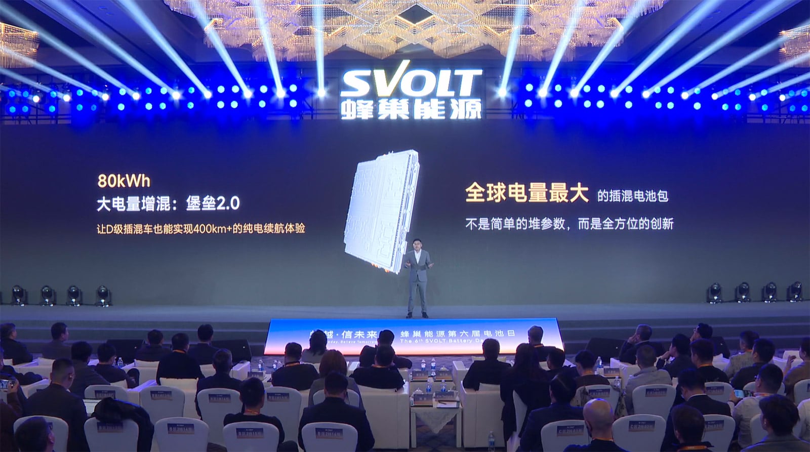 Svolt Energy unveiled an 80-kWh PHEV battery pack at its sixth Battery Day event on January 13, 2026.